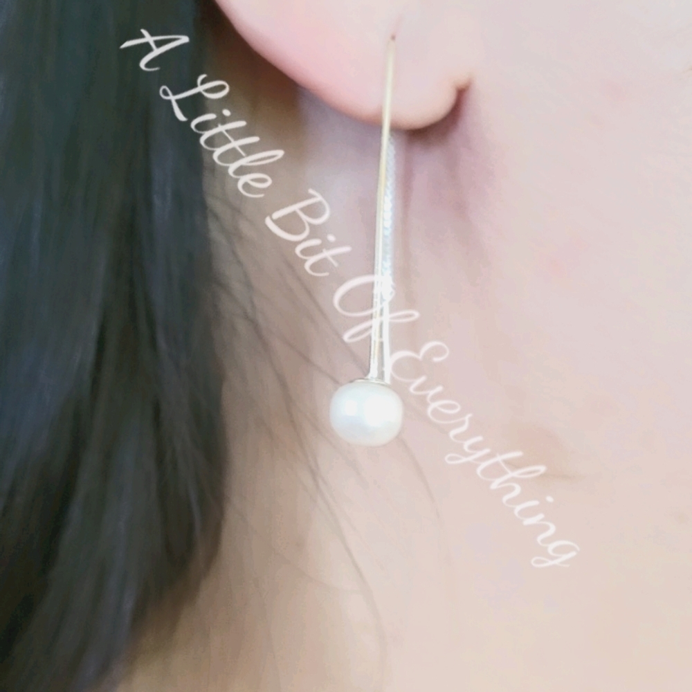 ❤️❤️Threader Earring With Freshwater Pearls